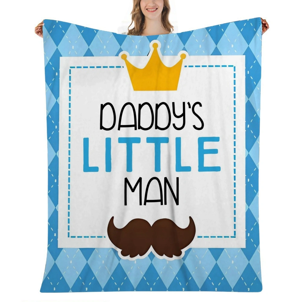 Happy Fathers Day Blanket - Gifts for Women Birthday Gifts Unique Soft Throw Positive Happiness Christmas Baskets for Family Friend Mom Grandma Throw Blanket(32x48'',A049)