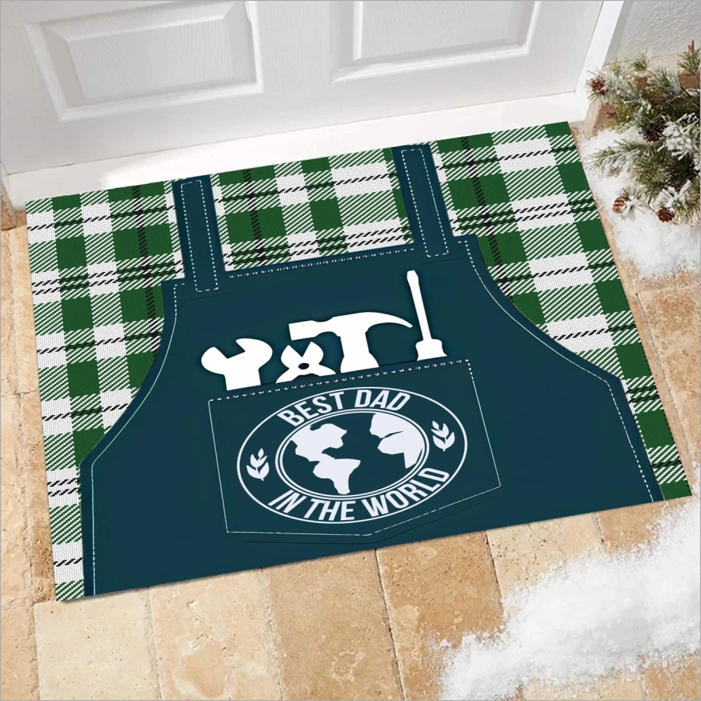 Best Dad Ever Door Mat Outdoor Premium Christmas Doormats for Outdoor Entrance Non-Skid Christmas Welcome Mats for Front Door(A189,S)