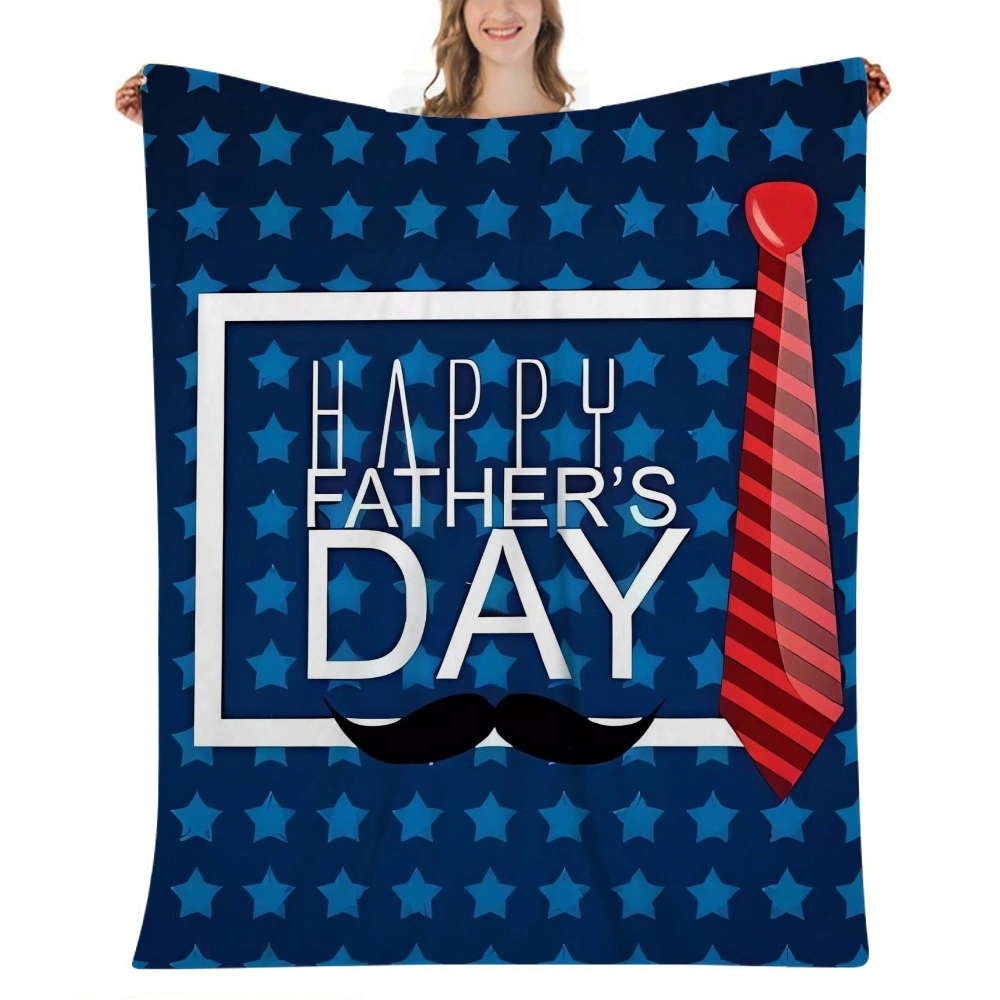 Happy Fathers Day Blanket - Gifts for Women Birthday Gifts Unique Soft Throw Positive Happiness Christmas Baskets for Family Friend Mom Grandma Throw Blanket(32x48'',A050)