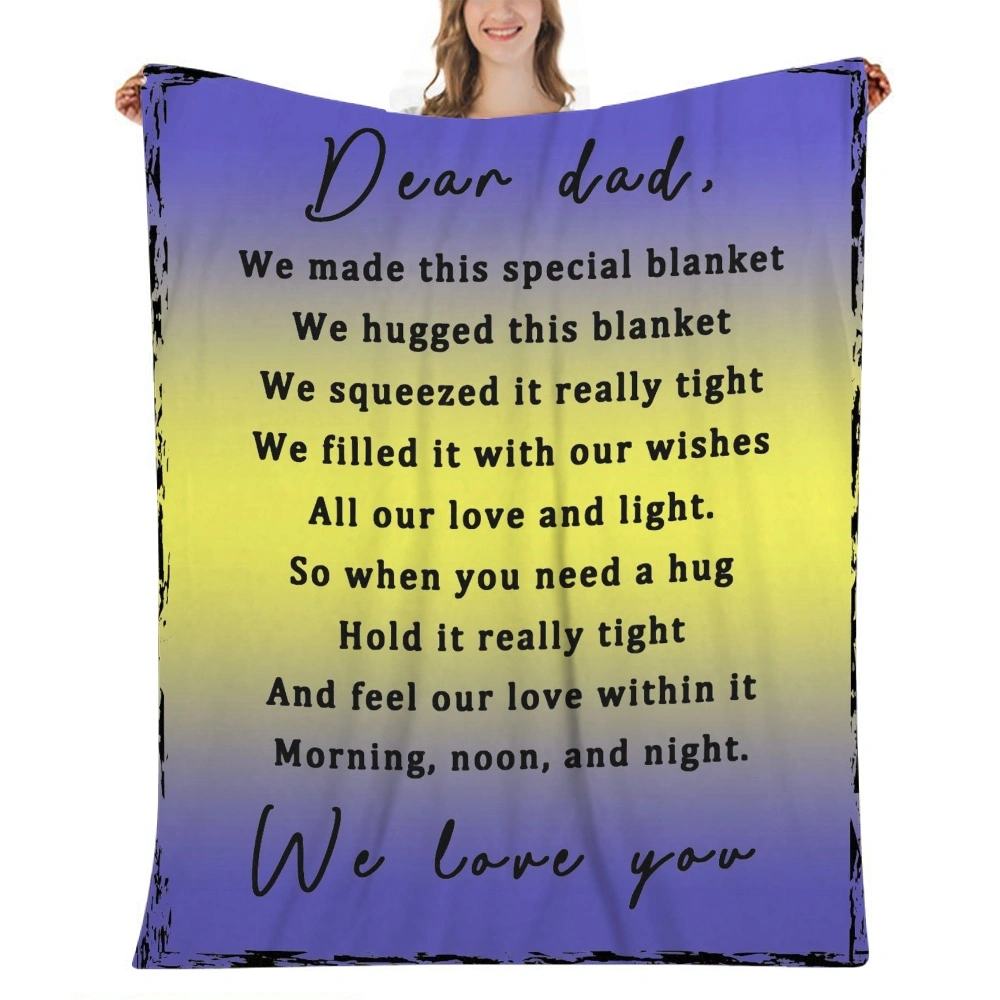 Best Dad Gift Blanket - Gifts for Moms Who Have Everything - Dad Birthday Gifts from Daughter or Son - Gifts for Father's Day,32x48''(#037)