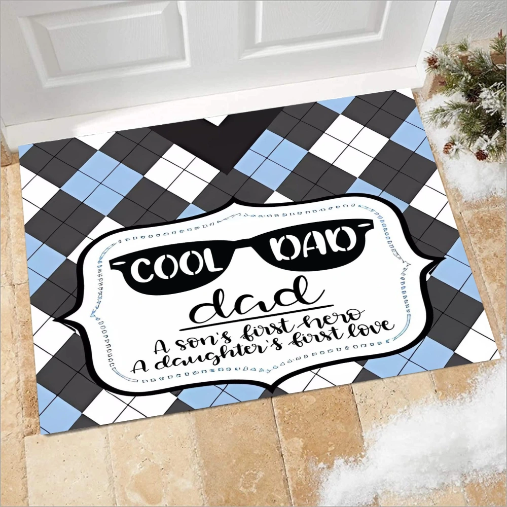 Best Dad Ever Door Mat Christmas Outdoor Doormat for Entryway Indoor Entrance(A144,S)