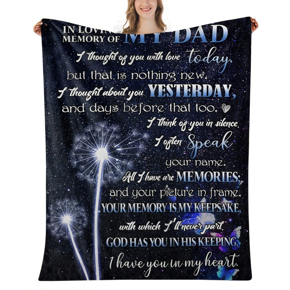 Best Dad Gift Blanket - Gifts for Moms Who Have Everything - Dad Birthday Gifts from Daughter or Son - Gifts for Father's Day,32x48''(#040)