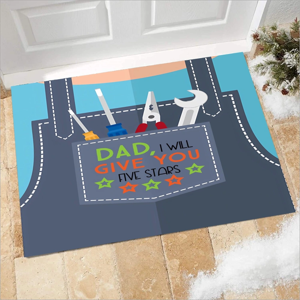 Best Dad Ever Decorative Doormat,Seasonal Winter Xmas Doormat Low Profile Floor Mat Front Doormat Indoor Outdoor Door Rug Non Slip Rugs for Indoor Outdoor(A102,S)