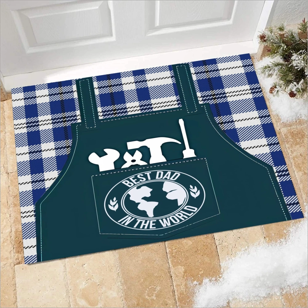 Best Dad Ever Decorative Doormat,Seasonal Winter Xmas Doormat Low Profile Floor Mat Front Doormat Indoor Outdoor Door Rug Non Slip Rugs for Indoor Outdoor(A103,S)