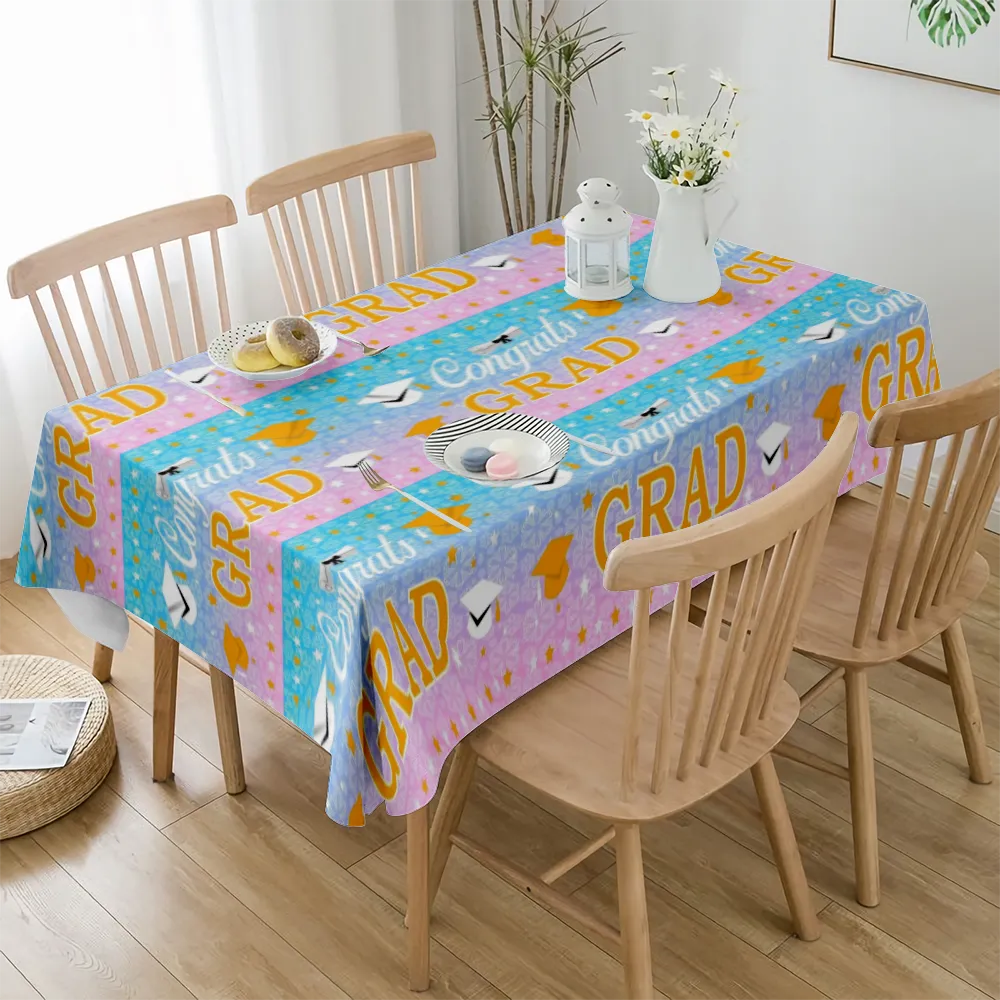 2023 Graduation Decoration Tablecloth, for Dining Tables, Buffet Parties and Camping(#58 S-54x54'')