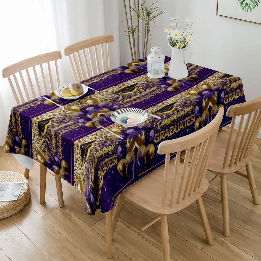 2023 Graduation Decoration Tablecloth, Suitable for Dining Tables, self-Service Parties and Camping(#129 S-54x54'')