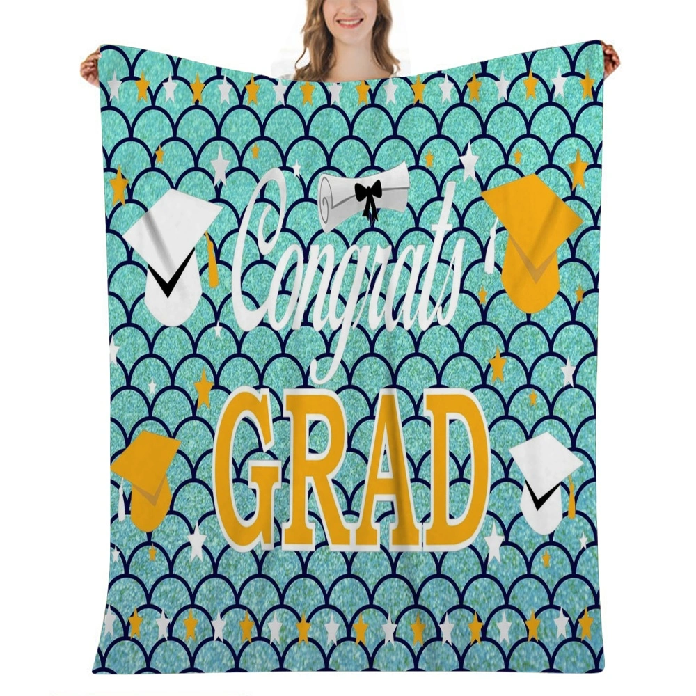 Blanket for Graduation, Congratulations Class of 2023 Grad Blanket Throw Blanket for Him Her Daughter Son from Mom Dad Bedroom Birthday Graduation Decor(32x48'',#109)