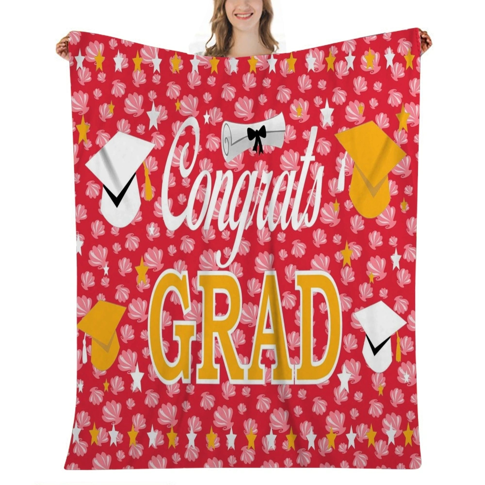 Blanket for Graduation, Congratulations Class of 2023 Grad Blanket Throw Blanket for Him Her Daughter Son from Mom Dad Bedroom Birthday Graduation Decor(32x48'',#118)