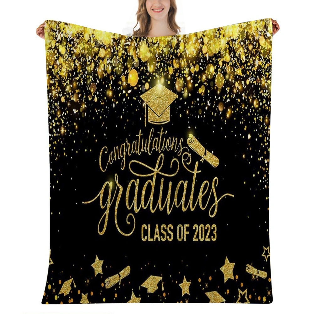 2023 Graduation Decorations Gifts Blanket, Graduation Gifts for Her Him,Graduation Party Supplies, Student Graduation Gifts,Graduate Souvenir for Senior Students Throw Blanket(32x48'',#032)