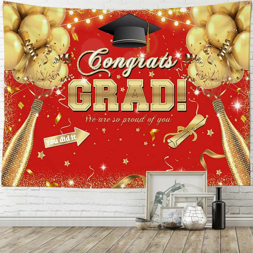 2023 Congrats Grad Backdrop for Class Graduation Photography Backdrop Photo Props Prom Booth Graduation Background Banner Graduation Party Decorations(40x30 in,#72)