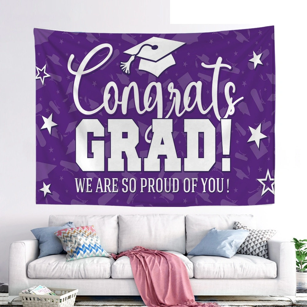 2023 Congrats Grad Backdrop for Class Graduation Photography Backdrop Photo Props Prom Booth Graduation Background Banner Graduation Party Decorations(40x30 in,#75)