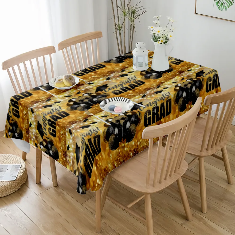 2023 Graduation Decoration Tablecloth, Marble Style Texture, for Dining Tables, Buffet Parties and Camping(#86 S-54x54'')