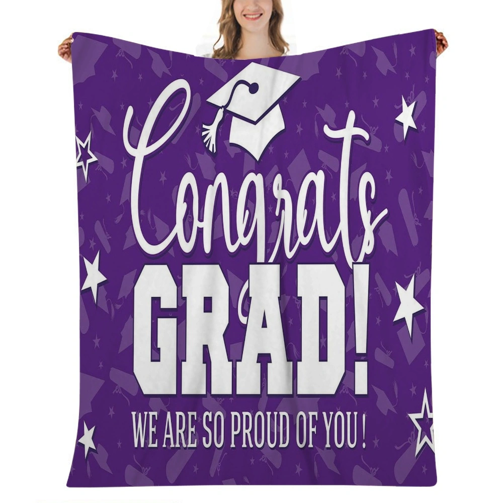 2023 Graduation Throw Blanket for Graduate's Graduation Gift, Graduate & School Blanket Soft Lightweight Throw Blanket(32x48'',#075)