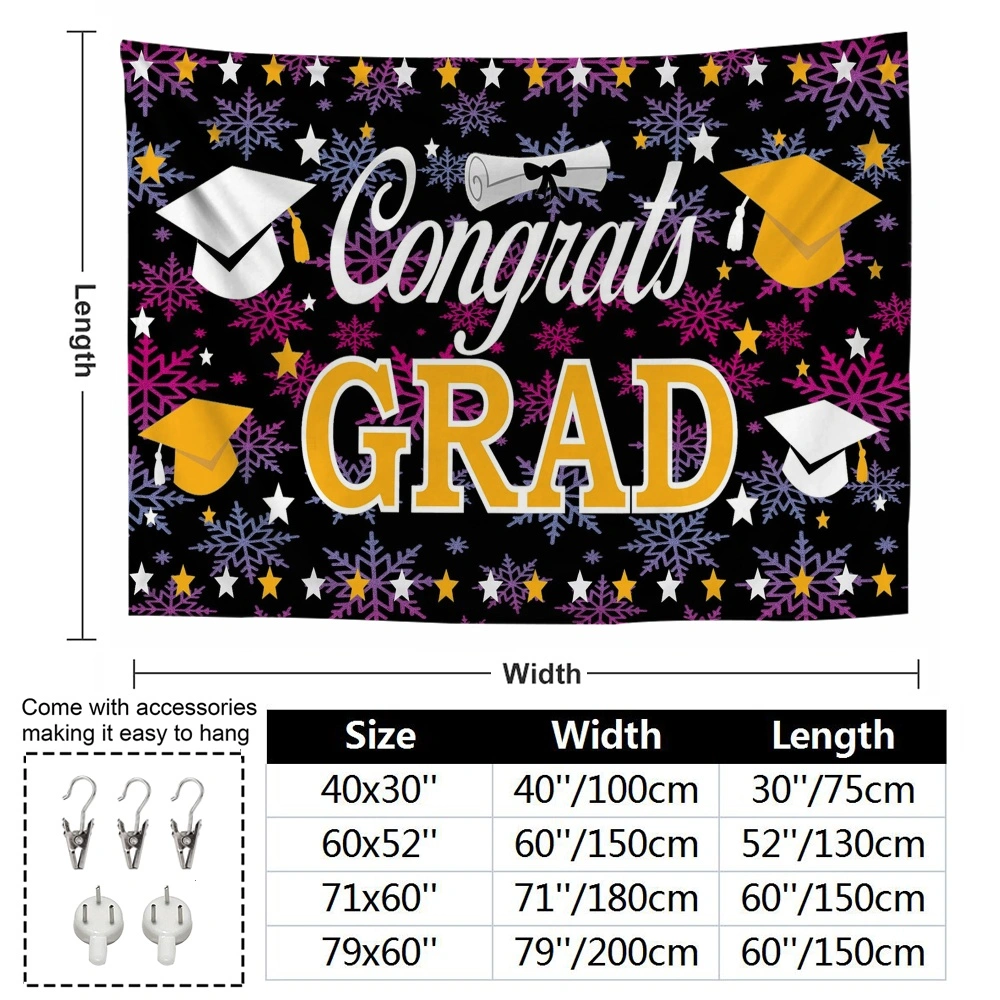 2023 Graduation Backdrop Backdrop Ribbon Grad Celebration Party Banner Background Picture Photo Photobooth Decoration(40x30 in,#97)