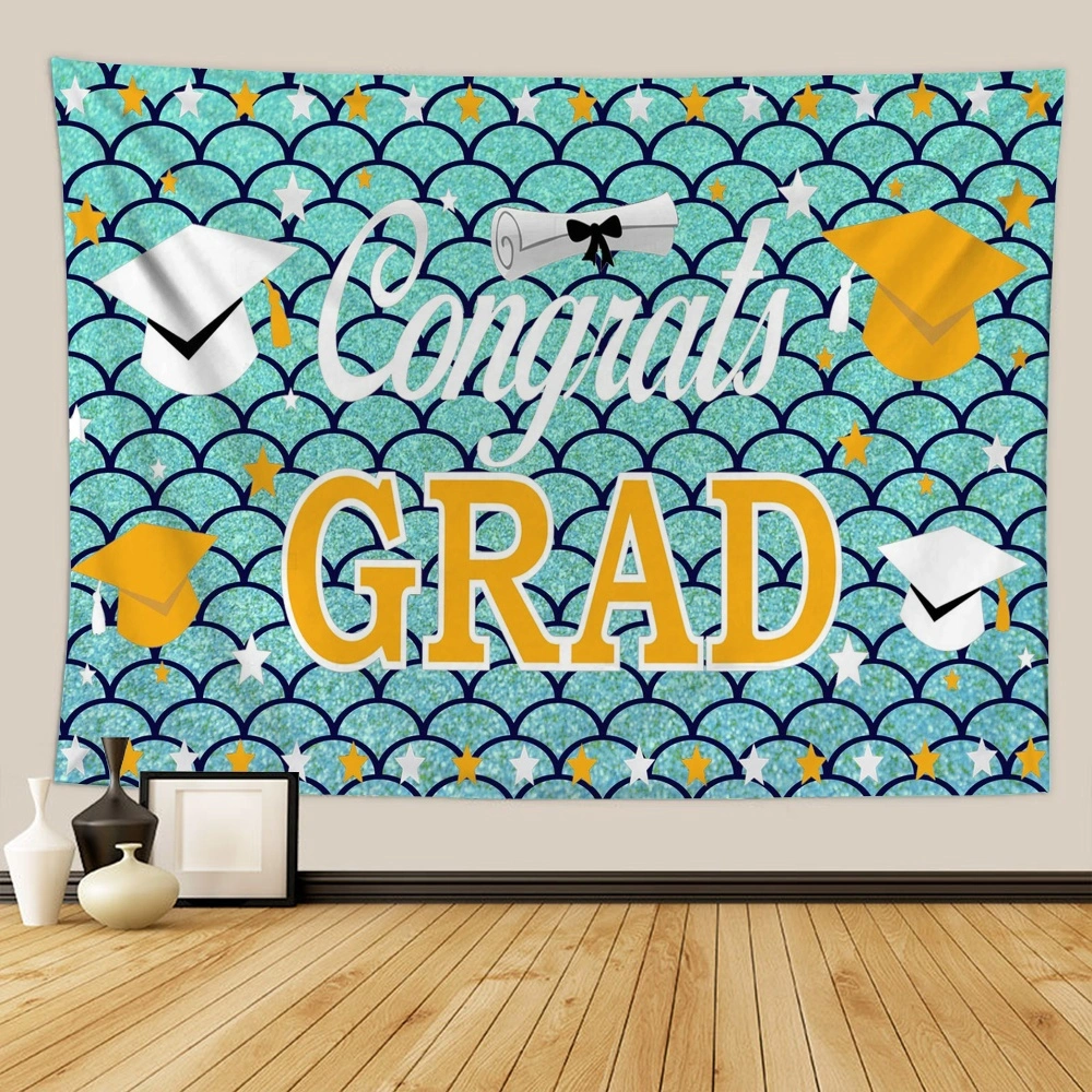 2023 Graduation Backdrop Banner, and Silver Graduation Banner Class of 2023 Polyester Fabric Graduation Banner for 2023 Graduation Party Decorations Photo Booth Props(40x30 in,#109)