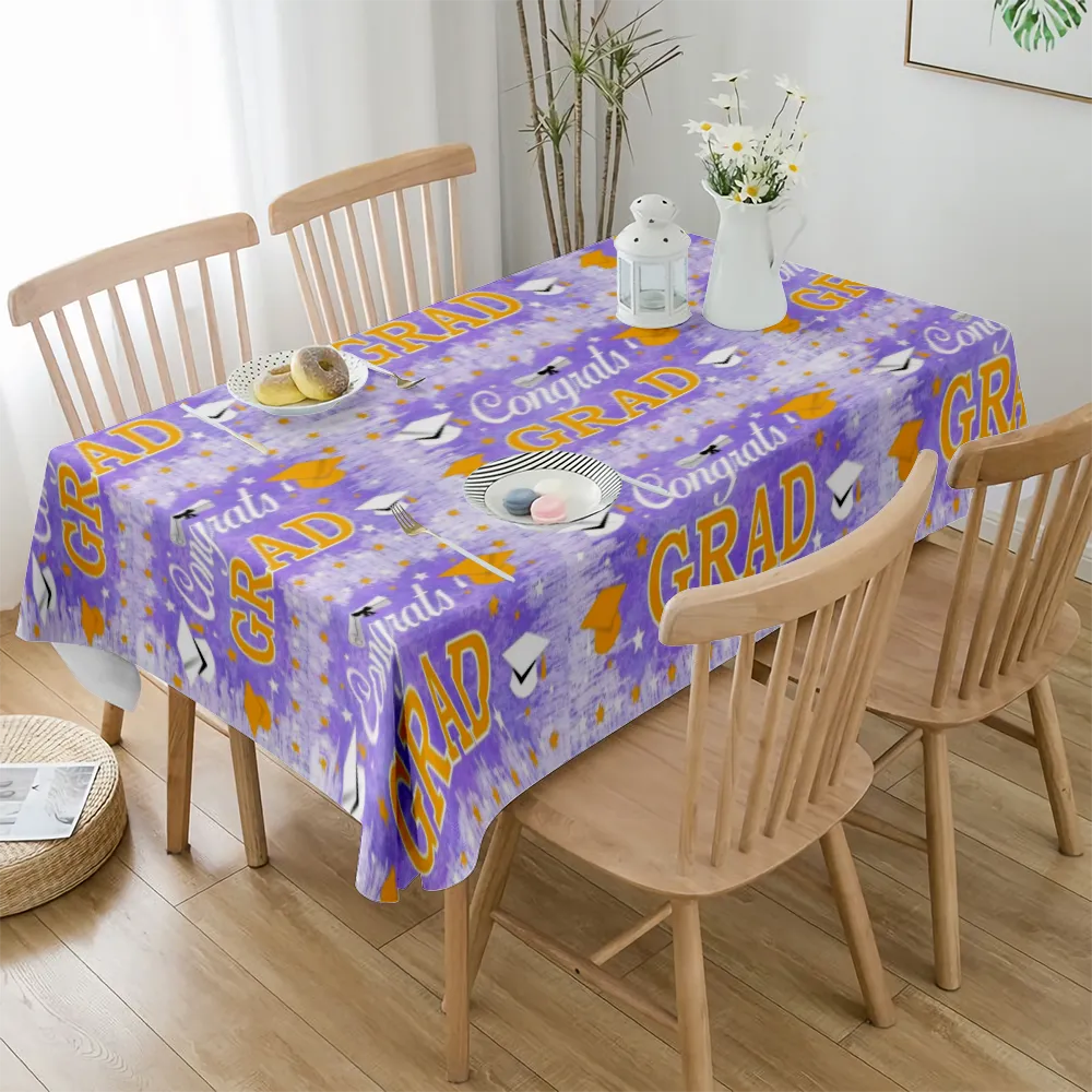 2023 Graduation Decoration Tablecloth for Indoor and Outdoor Use for Party Dinner Decor(#21 S-54x54'')