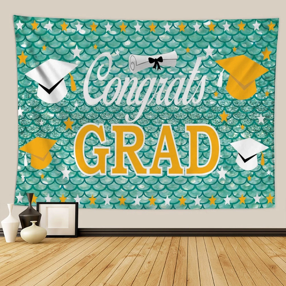 2023 Graduation Backdrop Banner, and Silver Graduation Banner Class of 2023 Polyester Fabric Graduation Banner for 2023 Graduation Party Decorations Photo Booth Props(40x30 in,#113)