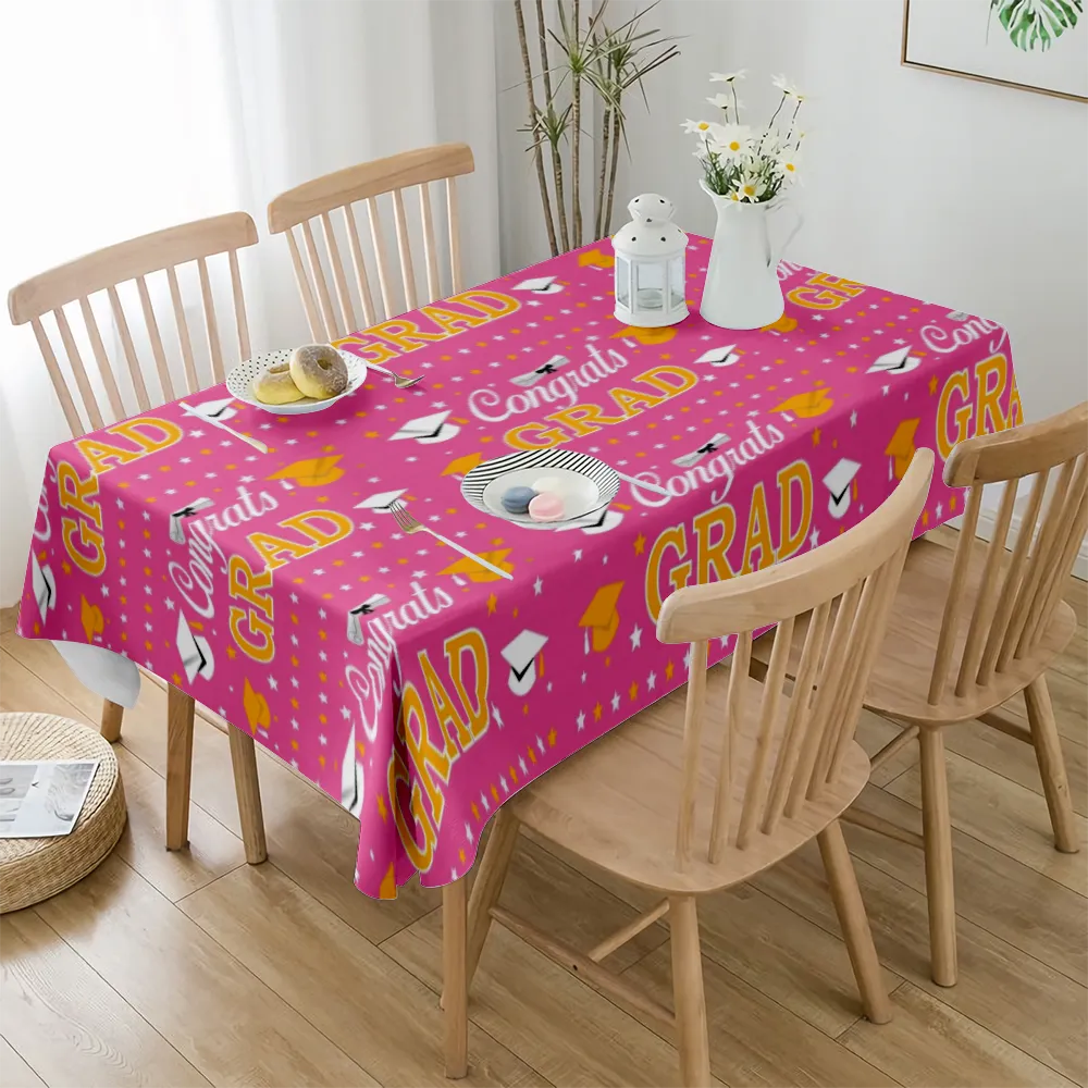 2023 Graduation Decoration Tablecloth, Suitable for Dining Tables, self-Service Parties and Camping(#122 S-54x54'')