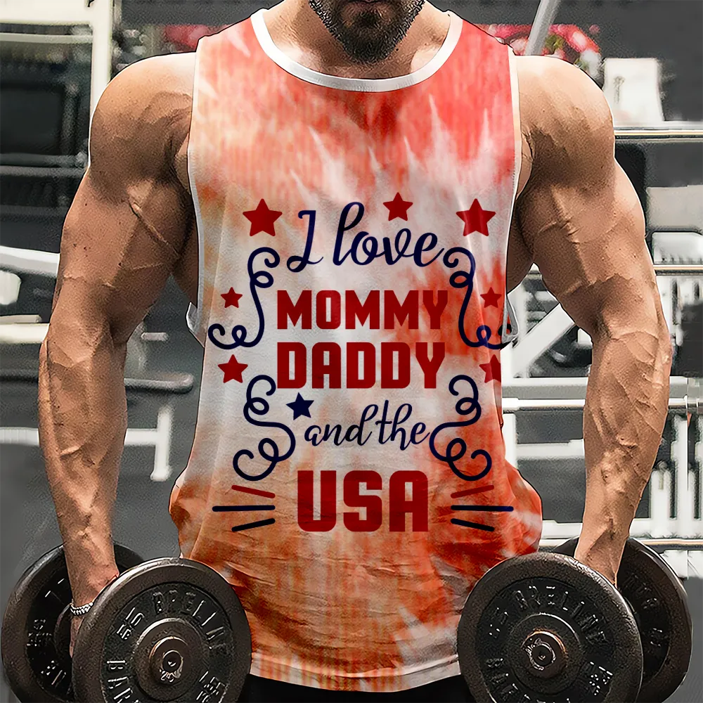 4th of July Graphic Sleeveless Muscle T-Shirt American Flag USA Flag 4th of July Eagle Shirts Sleeveless Muscle Tank Top Graphic Gym Workout Tank Top(H114,100)