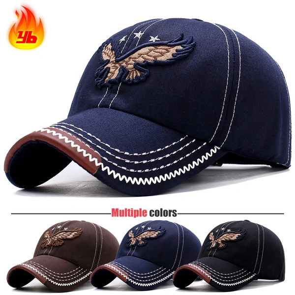 3 Colors New Fashion Baseball Cap Outdoor Sport Casual Cotton Snapback Hats For Men and Women Five-Pointed Star Eagle Three Dimensional Embroidery Design