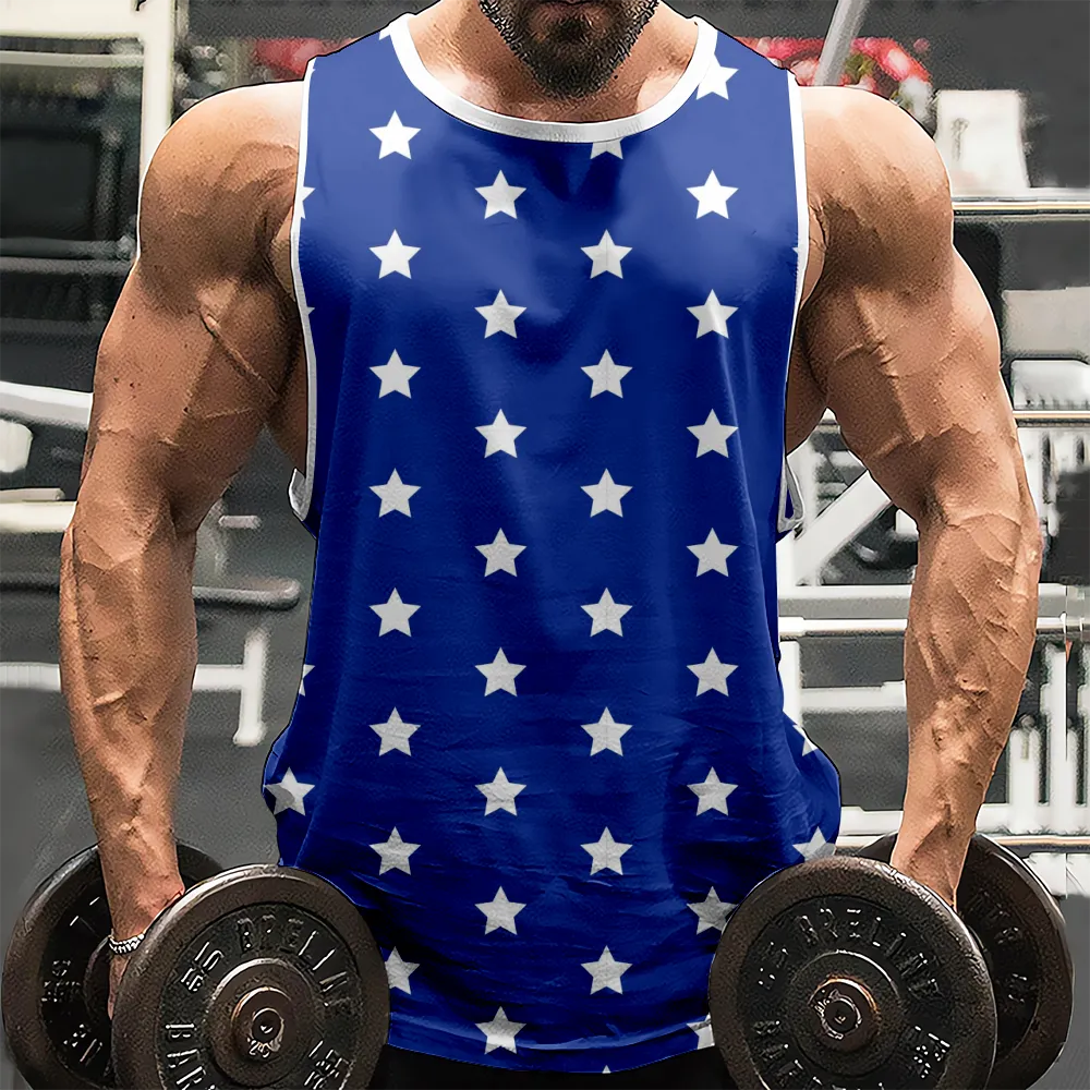 4th of July Round Neck Plus Size Comfortable Boys Tank Top American Flag USA Flag 4th of July Eagle Sleeveless Muscle Tank Top for Gym Workout Party(H231,100)