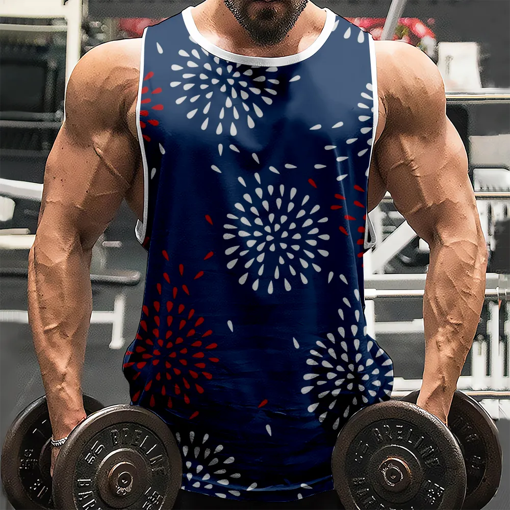 4th of July Graphic Sleeveless Tees Muscle Tanks Shirts American Flag USA Flag 4th of July Eagle Shirts Sleeveless Muscle Tank Top Graphic Gym Workout Tank Top(H156,100)