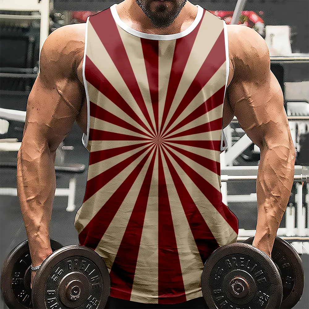 4th of July Tank Top Sleeveless Tee Shirt Red Blue Stars Eagle USA Flag Sleeveless T-Shirts Gym Fitness Vest for Men(H429,100)