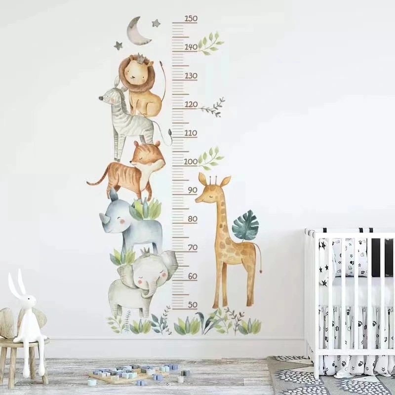 Cute African Animal Height Stickers