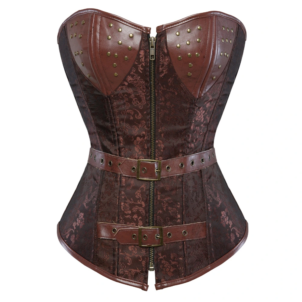 Fashion Matching Belly Contracting Corset Leather