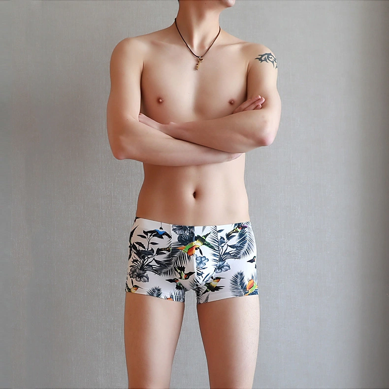 Ice Silk Cool Boxer Male Low Waist Panties