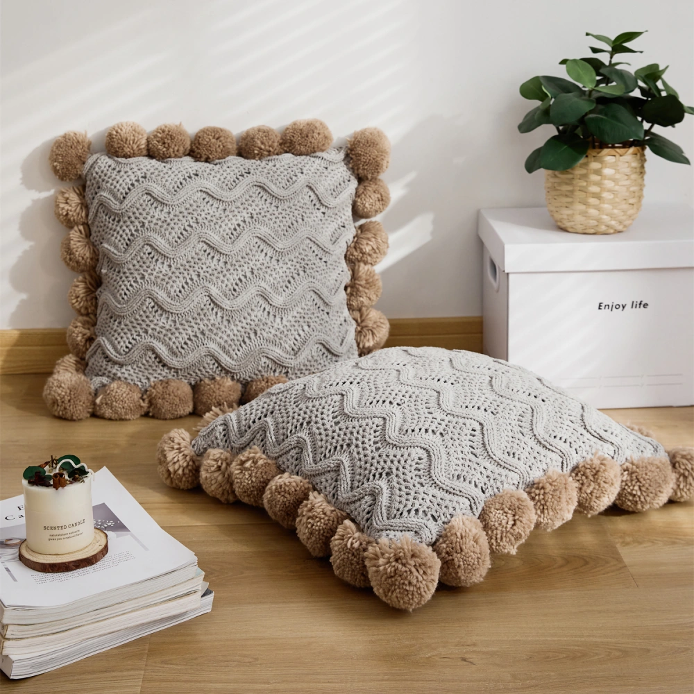 Class A Ball Chenille Knitted Sofa Pillow Cases