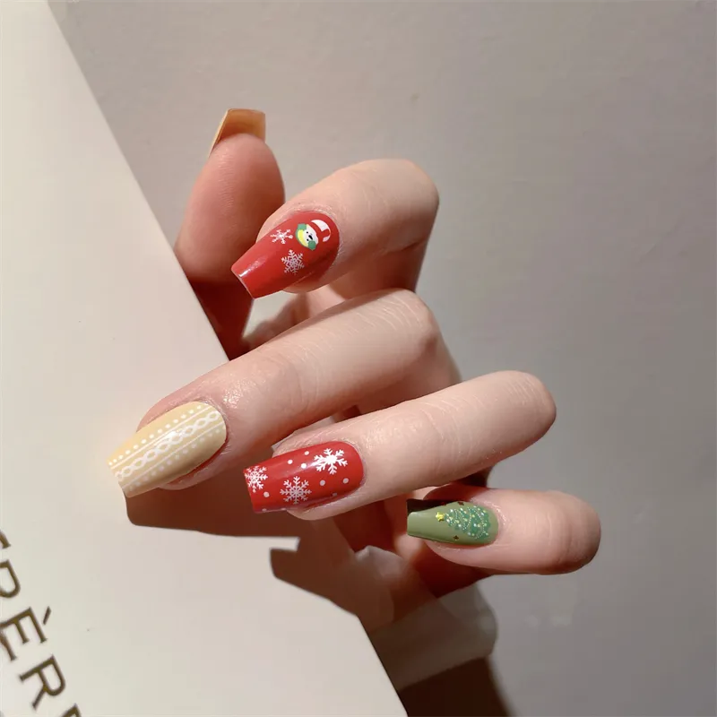 Gel Nail Wraps Semi-cured For Christmas New Style Gel Nail Strips Popular Gel Nail No Bake