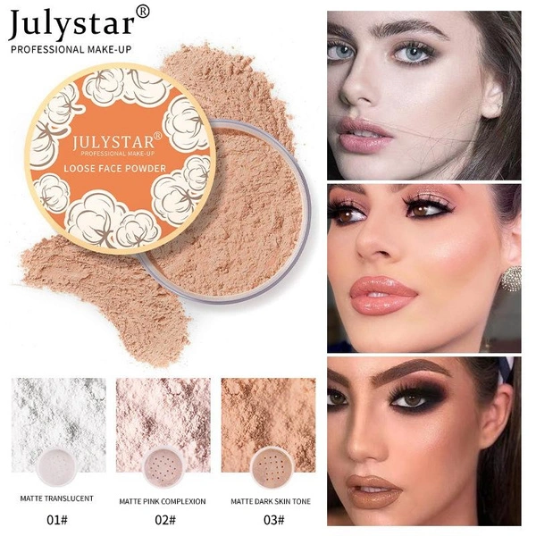 Concealer Loose Powder Light Nude Repair Matte Honey Powder Waterproof and Sweat-proof Makeup Powder Makeup