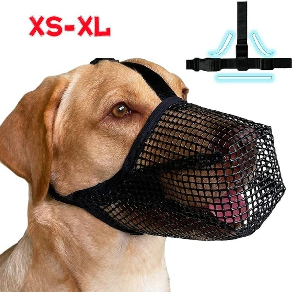 1PC XS-XL Adjustable Breathable Mesh Dog Muzzle Small Medium Large Dogs Mouth Muzzles Stop Biting Barking and Chewing Pet Supplies