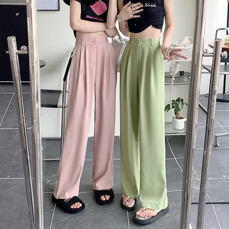 Women Loose High Waist Wide Leg Pants 2023 Spring Autumn Casual Straight Suits Pant Female Solid Plus Size 4XL Long Trousers