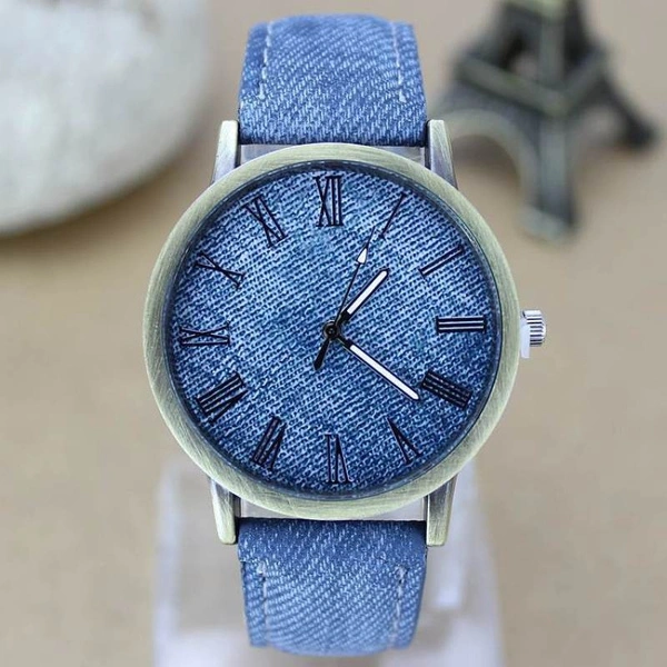 Canvas Denim Straps Watch Roman Watch Fashion Quartz Watch Gift for Friend Lovers