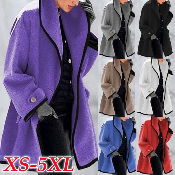 New Women's Down Jacket Fashion Winter Womens Wool Coat Trench Jacket Ladies Warm Slim Long Overcoat Outwear Plus Size S-5XL