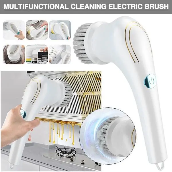 Electric Scrubber Dishwashing Brush Cordless Cleaning Brush Rotary Scrubber For Bathroom Kitchen Home