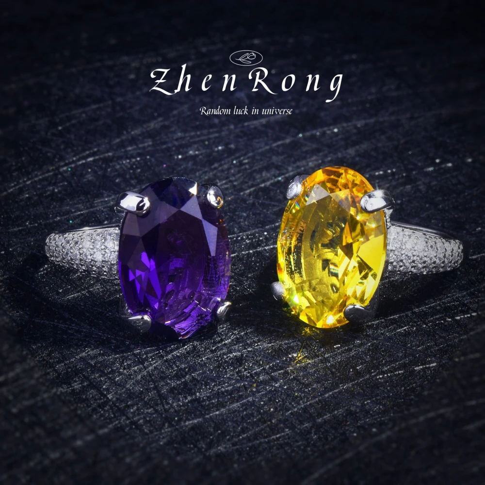 Fashion, Luxury, Versatile Style, Amethyst Dove Egg Ring