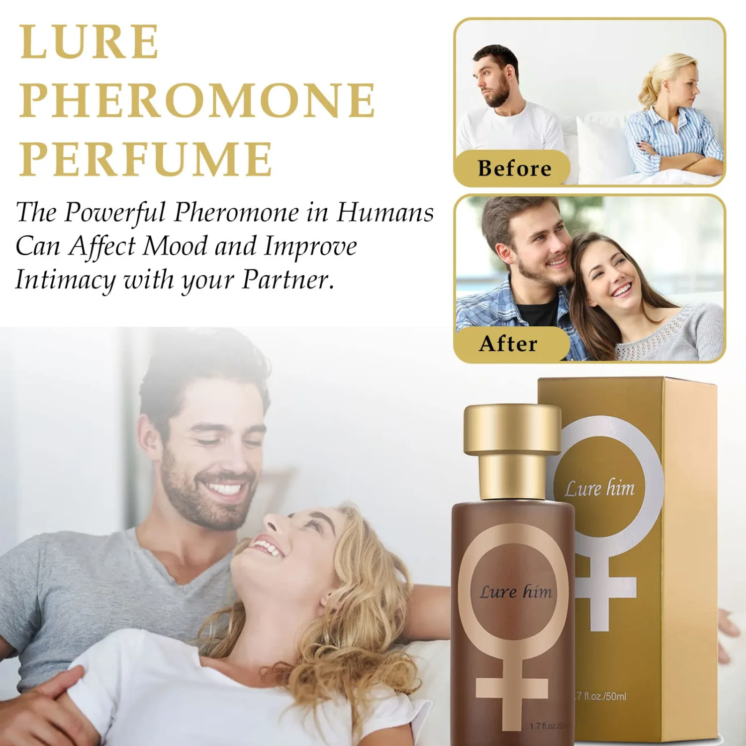 2 Pcs Pheromone Perfume For Man To Attract Women 50ml