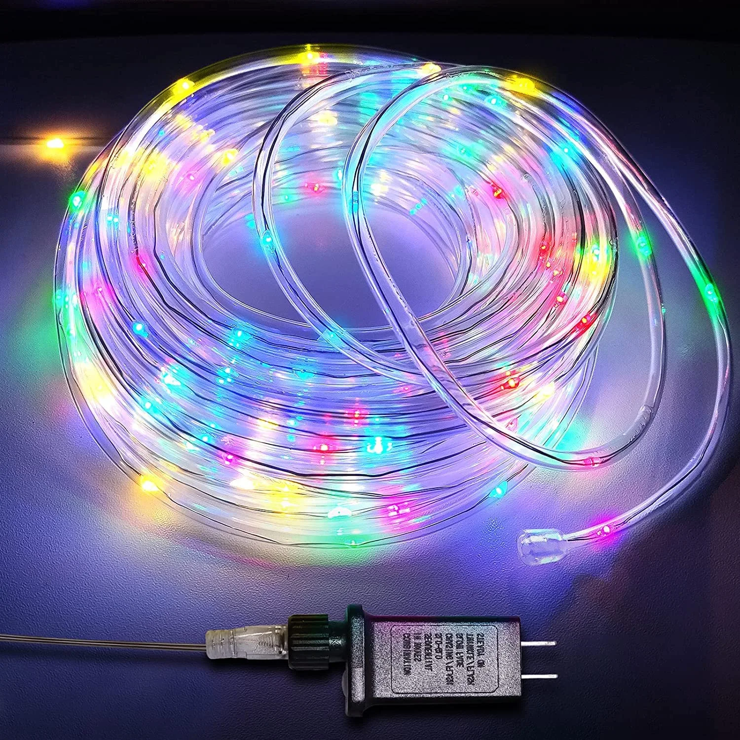 LED Waterproof Rope Lights Plug in, Outdoor Rope Light, Daylight Indoor Fairy Lights, Led Rope Lights for Camping Birthday Party Christmas Halloween Holiday Lights