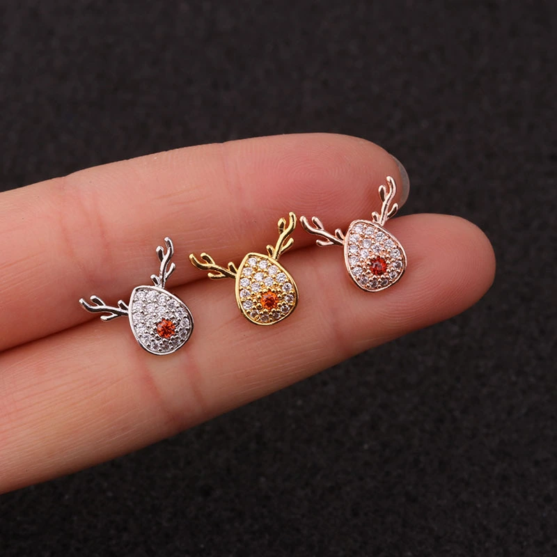 Fashionable Stainless Steel Pierced Earrings