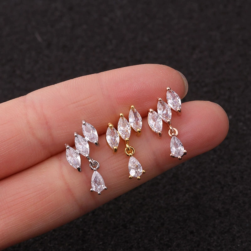 Fashionable Stainless Steel Pierced Earrings