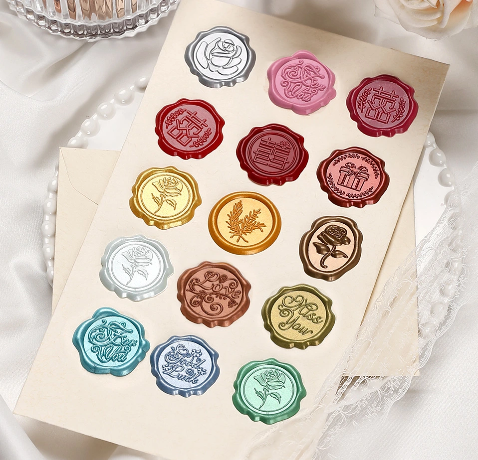 Picture Wax Sticker Wax Seal Sticker Sealed Envelope Wedding Invitation Wine Bottle Gift Decorative Sealed Sticker