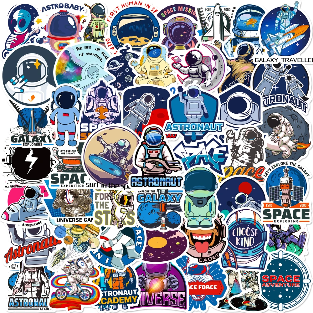 50 Pieces Space Planet Astronaut Stickers