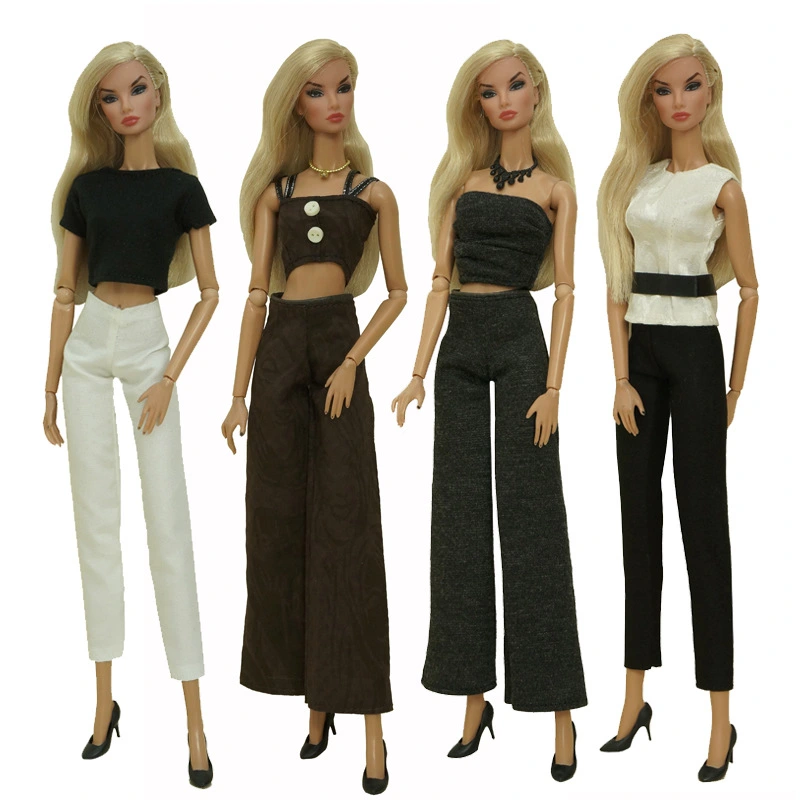 Barbie Doll Makeover Clothes Fashion Pants Suit Doll Accessories Suitable For 29cm Doll