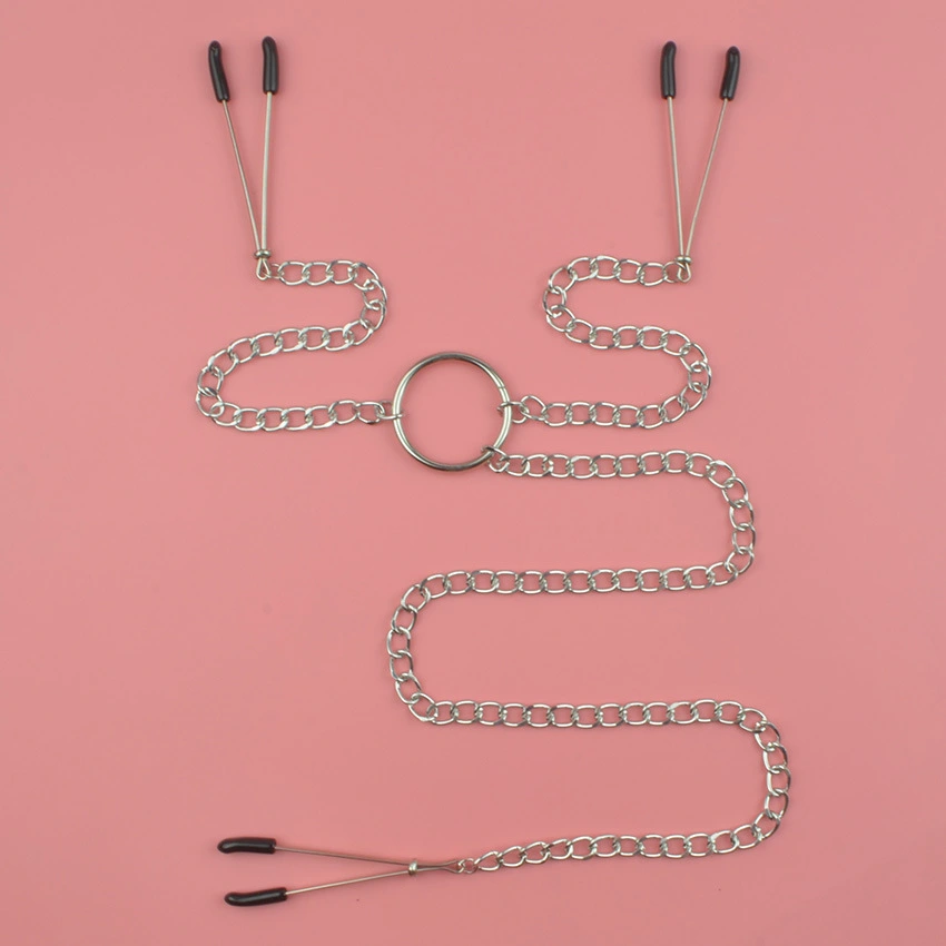 New Three-head Iron Chain Nipple Clamp