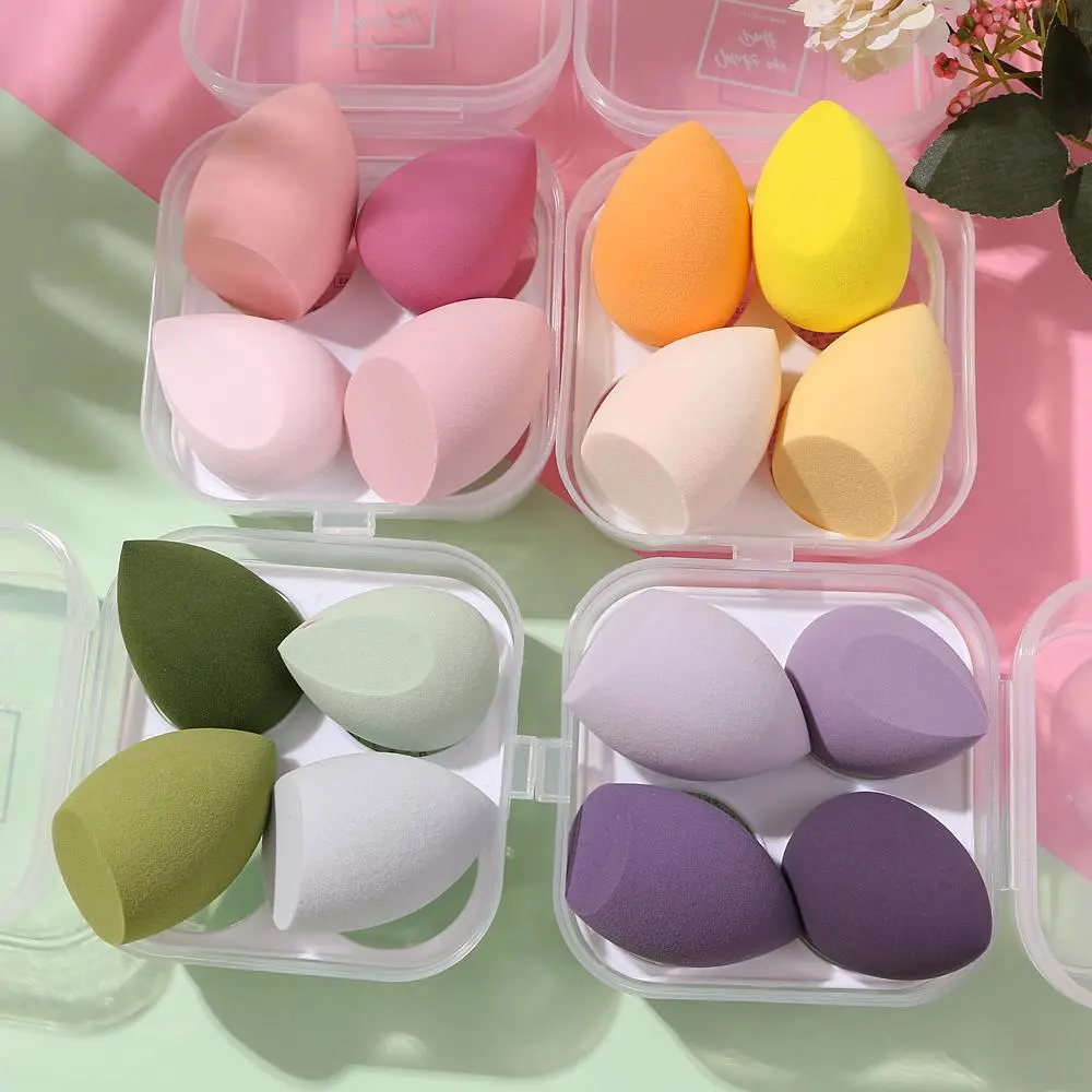 4pcs Women Makeup Blender Cosmetic Puff Makeup Sponge Foundation Powder Sponge Beauty Tools Make Up Accessories