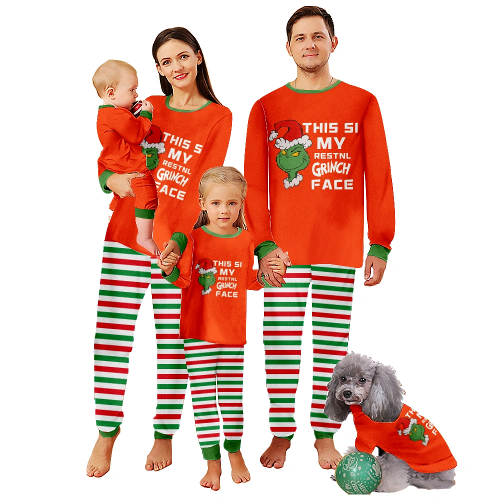 The Grinch Christmas Pajamas - Matching Family Adult Kids Pajama Sets