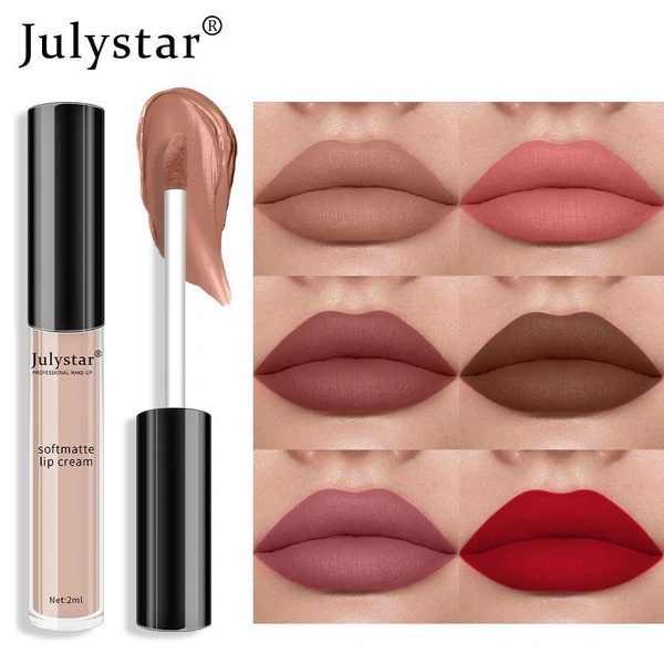 Waterproof Non-Sticky Cup Long Lasting Women Sexy Red Velvet Lip Tint Lip Glaze Makeup Cosmetics Lipstick